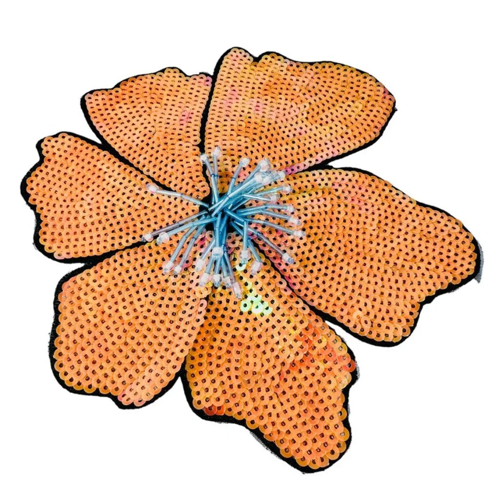 XLarge Sparkling sequin hair flower or Pin Handmade pinup luau tiki